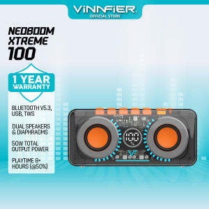 VINNFIER NEOBOOM XTREME 100 TWS BT5.3 HIFI Audio Wireless Speaker with Dual Diaphragms Multiple RGB Light Effects