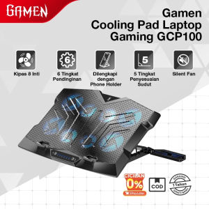 ROBOT Cooling Pad Laptop 10-16 inch Untuk Gaming Kipas 2 Inti Lengkap Dengan Slot HP Tipe RCP10 Level Fan Speed With Phone Holder Silent Fan Original Garansi Resmi 1 Tahun