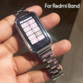 Dây đeo cho Xiaomi Mi Band 8 Active vòng đeo tay bằng thép không gỉ cho Xiaomi Band 8 Active đồng hồ thông minh phụ kiện thay thế cho đồng hồ đeo tay. 