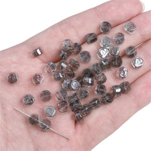 10pcs 6mm Pha lê thủy tinh hoa hồng hạt hạt đệm rời cho vòng đeo tay bông tai vòng cổ tự làm làm đồ trang sức