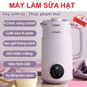 Máy Xay Nấu Sữa Hạt Ngũ Cốc Đa Năng OSTMARS – Hẹn Giờ Thông Minh Nấu Cháo Súp Sữa Hạt Đều Ngon Loại Xịn
