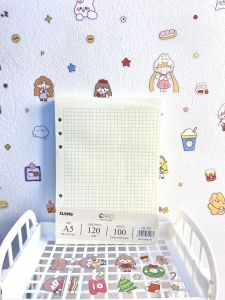 [Có ảnh thật] Sổ còng sắt A5 caro 200tr Klong 120/76 MS 994 993 996 998 bìa trắng trong - VPP Fimy