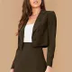 BRANCHÉ Blazers for Women All Season Formal Business Plain Long Sleeve Lapel Cropped Basics Office Lady Blazers B250211. 