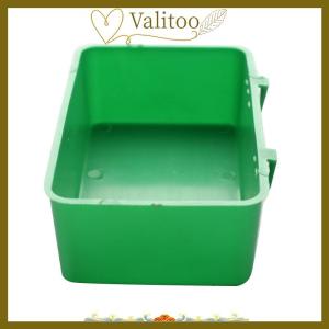 [Valitoo] มัลติฟังก์ชั่ Creative ถาดอาหารสีเขียวนกแก้วอ่างอาบน้ำสัตว์กรงอาบน้ำกล่อง