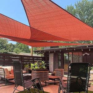 Sun Shade Sail Canopy UV Block Triangle Awning for Outdoor Patio Garden Backyard 185GSM HDPE