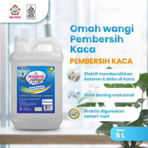 Pembersih Kaca Omah Wangi Jerigen 5 Liter Pembersih Kaca Efektif Hasil Jernih dan Bebas Noda