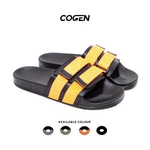 Cogen Sandal Pria Sendal Slide Slop Selop Cowo GUDO Collection - Orange