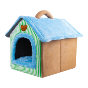 NOBLELYN Foldable Pet House Bed Breathable Warm Detachable Dog Cave Homey Soft Enclosed Cat Hut Indoor Winter