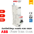 ABB RCBO DSE201 C6 AC30 6A 6kA 1P - N Blue อุปกรณ์ป้องกันกระแสไฟฟ้าเกิน ไฟฟ้าลัดวงจร และไฟฟ้ารั่ว 2CSR255051R1064. 