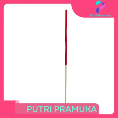 Tongkat Pramuka Merah Putih Plastik Kayu Mahoni dan Kayu Melinjo diameter 3cm panjang 160cm