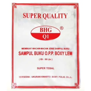 KEDAIBUTIK (SB01) Kertas Sampul Buku Plastik Bening Dan Coklat Tebal Ukuran Kwarto Boxy LKS Sekolah Isi 10 lembar