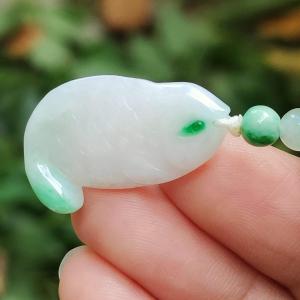 Water Element Jade Fish Pendant | Natural Jadeite | Harmony & Wealth (Sku: pendant422)