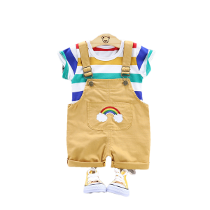 Musim panas overall anak laki laki pakaian imut baju overal anak perempuan Lengan pendek keren