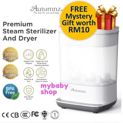 Autumnz - Premium 2-in-1 Electric Steriliser Sterilizer & Dryer BPA FREE 99.9% KILL Germs & Bacteria Warmer