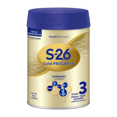 Wyeth Nutrition S-26 Gold Progress Stage 3 Growing-up Formula 900G - From 12 Months