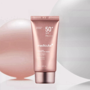 medicube Collagen Firming Sun Cream SPF50+ PA++++ 50ml | Tone-up Glow Sunscreen for Firm Glow Skin No White Cast