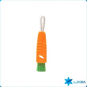 LoviRa Multifunctional Cup Lid Cleaning Brush Cup Cover Lid Cleaner Mini Cute Carrot Cleaning Brush