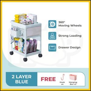 2/3/4 Layers Multipurpose Storage Rack Trolley Rack Baby Storage Rack Troli Rak Baju Baby Bertingkat Drawer Compartments