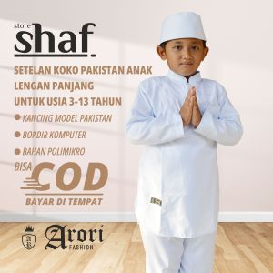 KOKO PAKISTAN SETELAN BAJU MANASIK HAJI ANAK BY ARORI