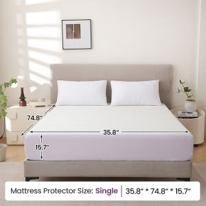 【Kaki.SG】Cooling Satin Jacquard 100%Waterproof Mattress Protector Double Layer Breathable 3D Air Fabric Machine Washable床笠，床垫保护罩