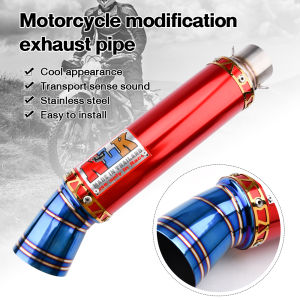 Motorcycle Exhaust Muffler Akrapovic Exhaust Muffler Pipe 370MM Stainless Steel Canister