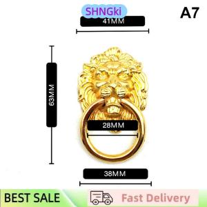 SHNGki Knobs and Pulls New Antique Bronze Lion Head Pulls for Dresser Drawer Cabinet Door Handles Knobs Door Knocker