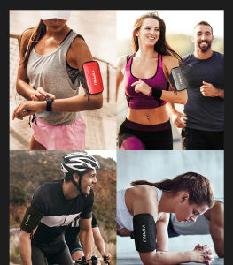 Large Sports Armband 7inch Cellphone Holder Arm Phone Bag for Jogging Running Cycling Multifunctional Phone Pouch