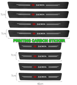 Stiker Pelindung Carbon Fiber 3d Anti Baret Untuk Pintu Mobil Toyota SIENTA 8pcs