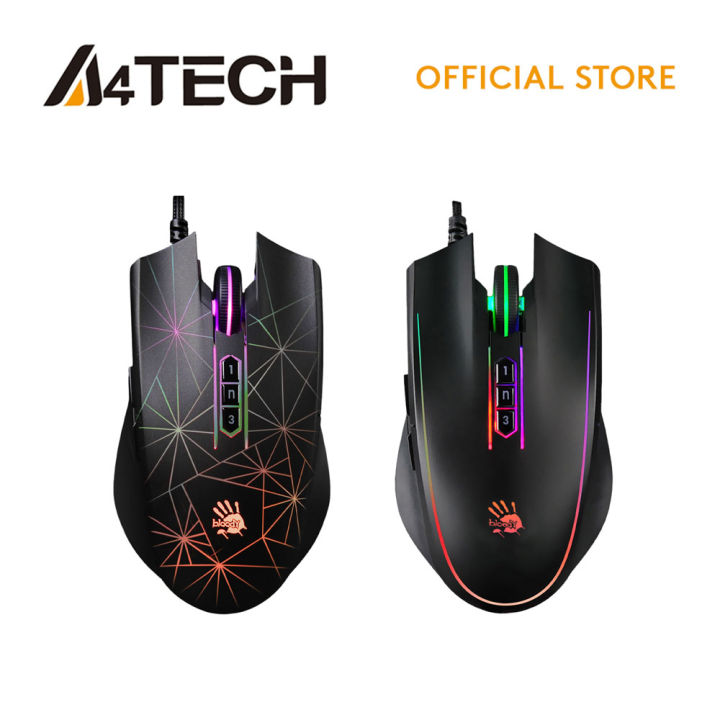 A4Tech Bloody P81S RGB Animation Starlight/Curve 8000 CPI Light Strike ...