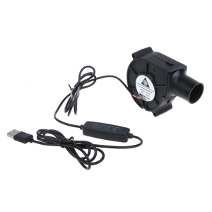 USB 5V Blower Fan Turbo Blower with Speed Controller 2500RPM Mini Portable Blower Fan for BBQ Grill Cooking Fire-Stove