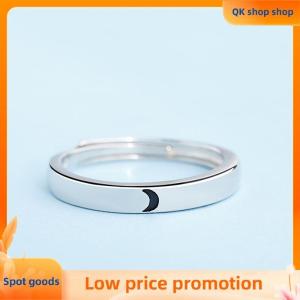 ✨QK shop✨ Fashion Opening Adjustable Sun Moon Couple Rings For Wedding Anniversary Gift