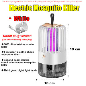 (Ship in 24hrs)Mini Mosquito Killer Lamp Effective USB Rechargeable Electric Killer Anti Mosquito Powerful UV Trap 3-in-1 Zapper Silent Non-Toxic