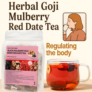 【Buy 4 Get 1 Free】Mulberry Wolfberry and Red Date Tea Black Wolfberry and Four Treasures Tea for Replenishing Qi and Blood黑枸杞桑葚红枣茶