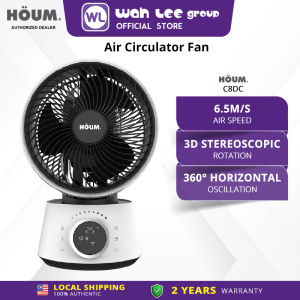 HOUM C8DC Air Circulator Fan 360 Circulation DC Motor 32 Speed Low Energy Consumption Strong Wind Table Fan Kipas Meja WAH LEE STORE