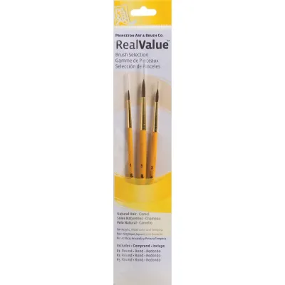 Princeton Brush Real Value Synthetic 3pc Brush Set