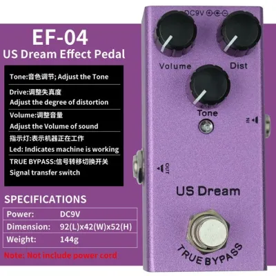 Electric Guitar Pedal Vintage overdrive/US Dream/Classic Chorus/Vintage Phase/Tremolo/Analog delay/Digital Delay/Ultimate Drive