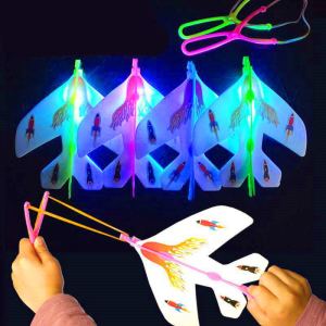 DIY Flying Toys Air Plane Model Elastic Rubber Band Throwing Flying Plane Toys for Kids