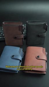 AE New mens short wallet baellerry Business multi-card slot RFID Vintage Zipper Wallet