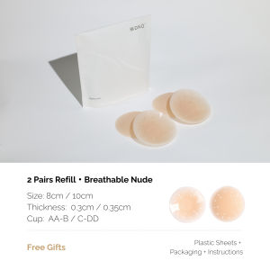 DNQ® Canopy Semi-Glue Nipple Covers | Glue-Free Centre Sweatproof Swim OK No Residue A-E
