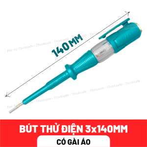 Bút thử điện Total sử dụng điện áp AC 100-500V kích thước 3 x 140mm vít thử điện thông minh chính hãng - Thinksafe