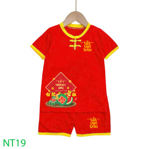 Bộ đồ nút tàu hình tết vẹn tròn Bé trai và gái cho bé từ 6kg-30kg.NT19.