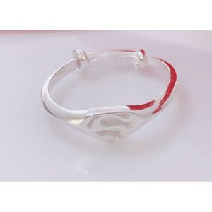 Superman child ring silver (pambata) adjustable 92.5 italy silver jewelry (TUNAY NA SILVER)