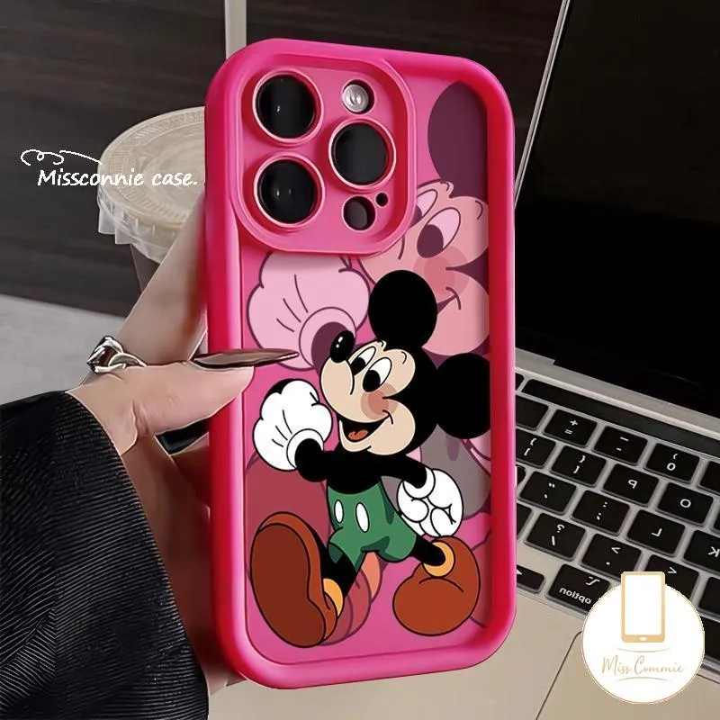 MissConnie Cartoon Cute Mickey Mouse Couples Phone Case Compatible for  IPhone 11 14 13 15 12 Pro Max 7Plus XR 15 6S Plus X XS Max SE 2020  Soft - Main Image