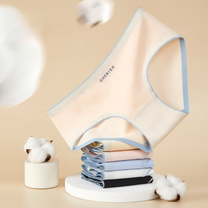 Mid Waist Cotton Panties Antibacterial Seamless Invisible Soft Comfortable Panty Breathable Briefs Women Underwear純棉無痕內褲