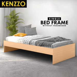 [FREE INSTALLATION] KENZZO: Wooden single bed frame with headboard/ super single bed frame/Pull out bed/storage bed