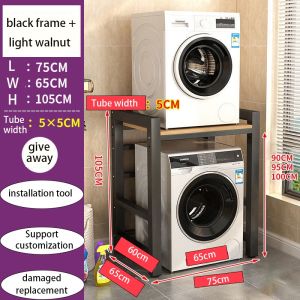 Washing hine storage rack shelf balcony double layer dryer stacked