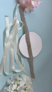 Bridal Rhinestones Wedding Belt Elegant Embellished Sash For Brides Durable Metal Fabric Available In Multiple Colors