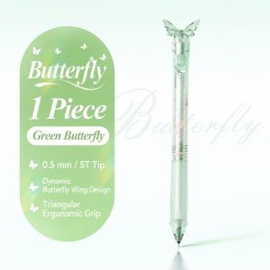 OUTOPEAN 05mm Bút hình bướm cánh lấp lánh. Viết mượt mà Có thể thu gọn Bút hình bướm có cánh có thể cử động.  Khô nhanh. Bút gel Đồ dùng học tập