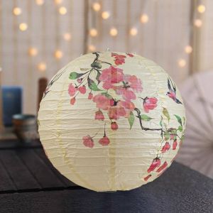 SADSAF Traditional Chinese Mid Autumn Lantern Luminous Hanging Festival Antique Lantern DIY Lantern Good Luck Round Paper Lantern Mid-Autumn Festival