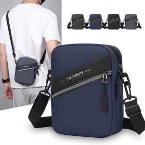 DYJKOUG Single Shoulder Mens Shoulder Bag PU Large Capacity Male Crossbody Bag Casual Zipper Man Messenger Bag Male